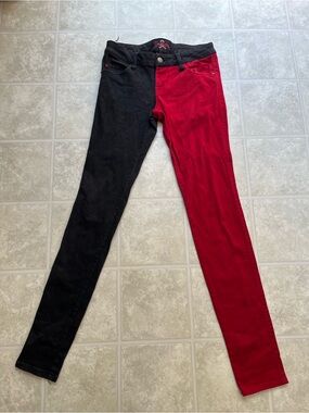 Royal Bones Black Red Split Pants From Hot Topic Size 3